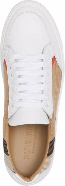 Burberry House geruite sneakers Wit
