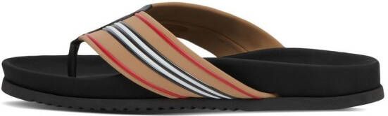 Burberry Icon Stripe teenslippers Beige