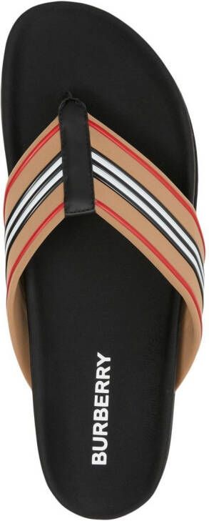 Burberry Icon Stripe teenslippers Beige