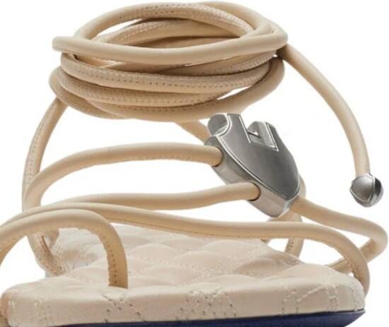 Burberry Ivy Shield leren sandalen Beige
