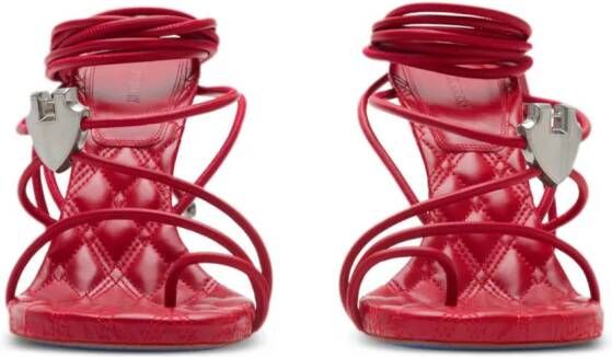 Burberry Ivy Shield 105 sandalen met bandjes Rood