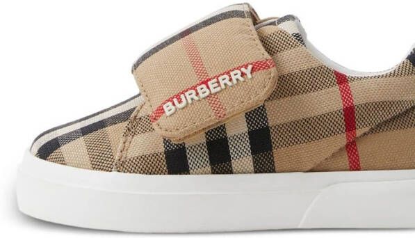 Burberry Kids Geruite sneakers Beige