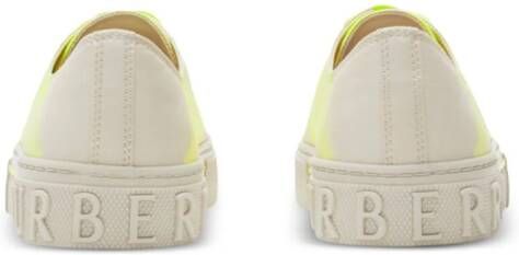 Burberry Kids Geruite canvas sneakers Wit