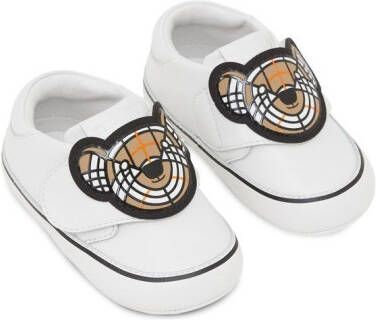 Burberry Kids Leren laarzen Wit