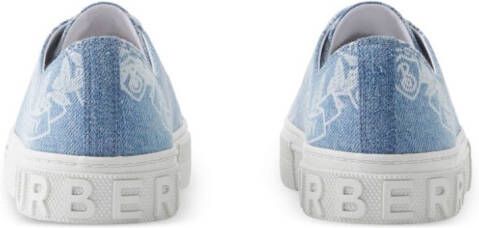 Burberry Kids Sneakers met print Blauw