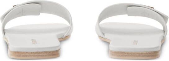 Burberry Leren slippers Wit