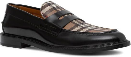 Burberry Loafers met Vintage Check Zwart