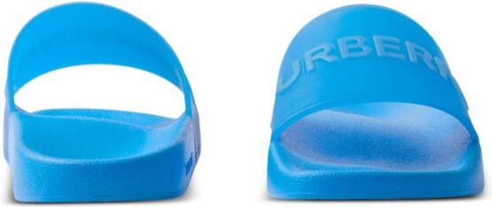 Burberry Slippers met logo Blauw
