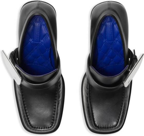Burberry London Shield 90mm leren loafers Zwart