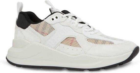 Burberry Geruite low-top sneakers Wit