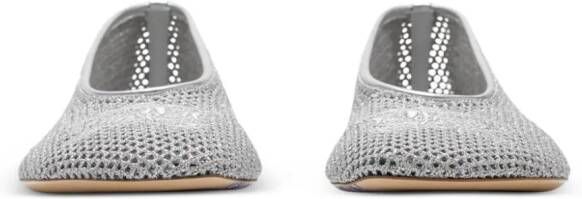 Burberry Mesh ballerina's Zilver