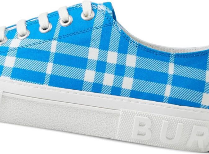 Burberry Geruite sneakers Blauw