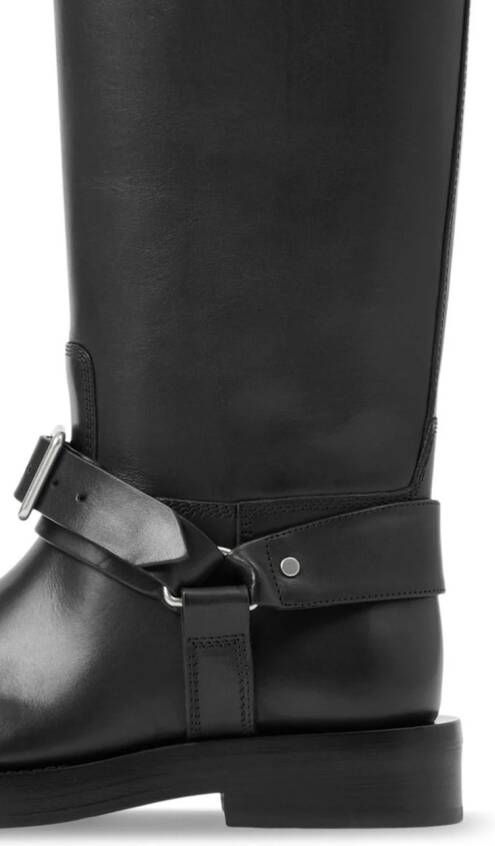 Burberry Leren knielaarzen Zwart