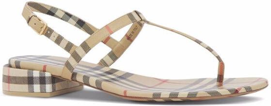 Burberry Sandalen met Vintage check Beige