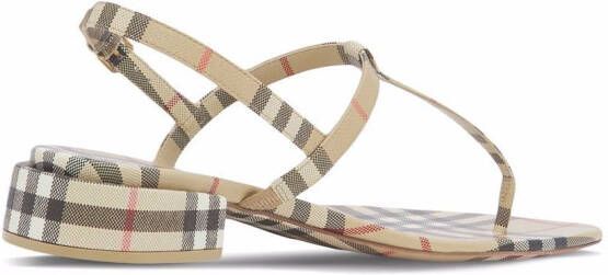 Burberry Sandalen met Vintage check Beige