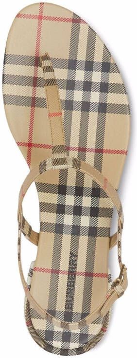 Burberry Sandalen met Vintage check Beige