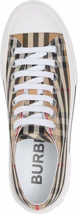 Burberry Vintage check katoenen sneakers Beige