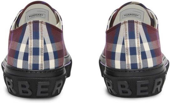 Burberry Sneakers met Vintage Check Zwart