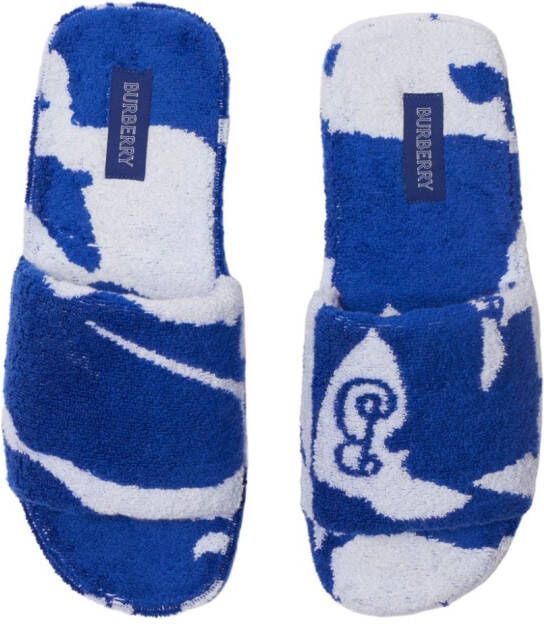 Burberry Snug katoenen slippers Blauw