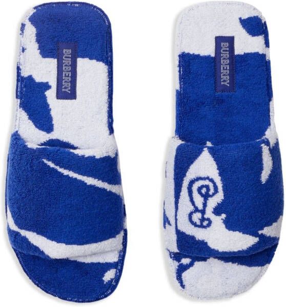 Burberry Snug katoenen slippers Blauw