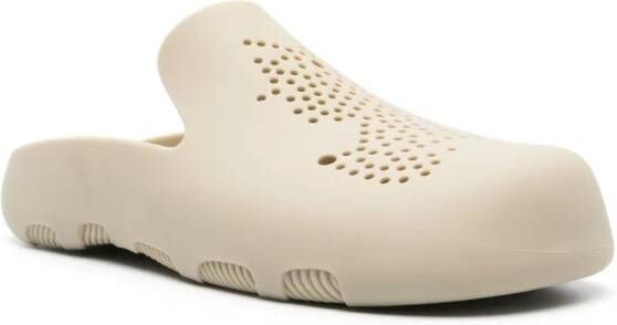 Burberry Stingray perforated clogs Beige