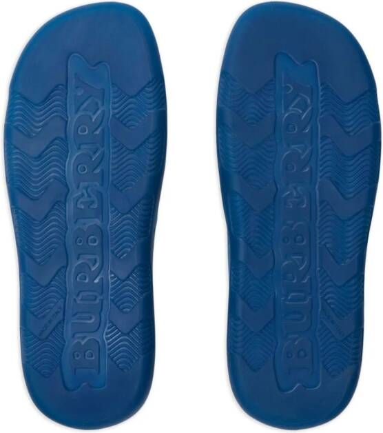 Burberry Stingray slippers verfraaid met logo Blauw