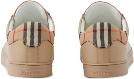 Burberry Sneakers met vintage ruit Beige