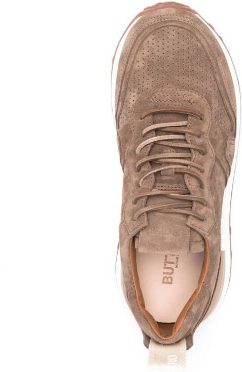 Buttero Sneakers met geperforeerd detail Bruin