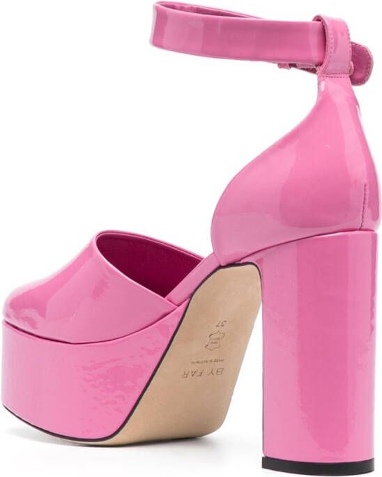 BY FAR Barb pumps met plateauzool Roze