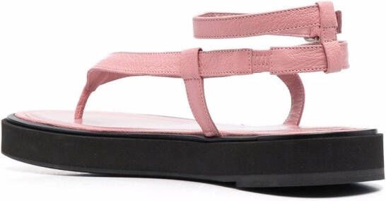 BY FAR Cece sandalen van bewerkt leer Roze