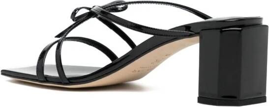 BY FAR Sandalen met gestrikte voorkant Zwart