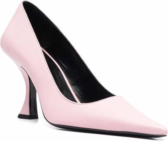 BY FAR Pumps met puntige neus Roze