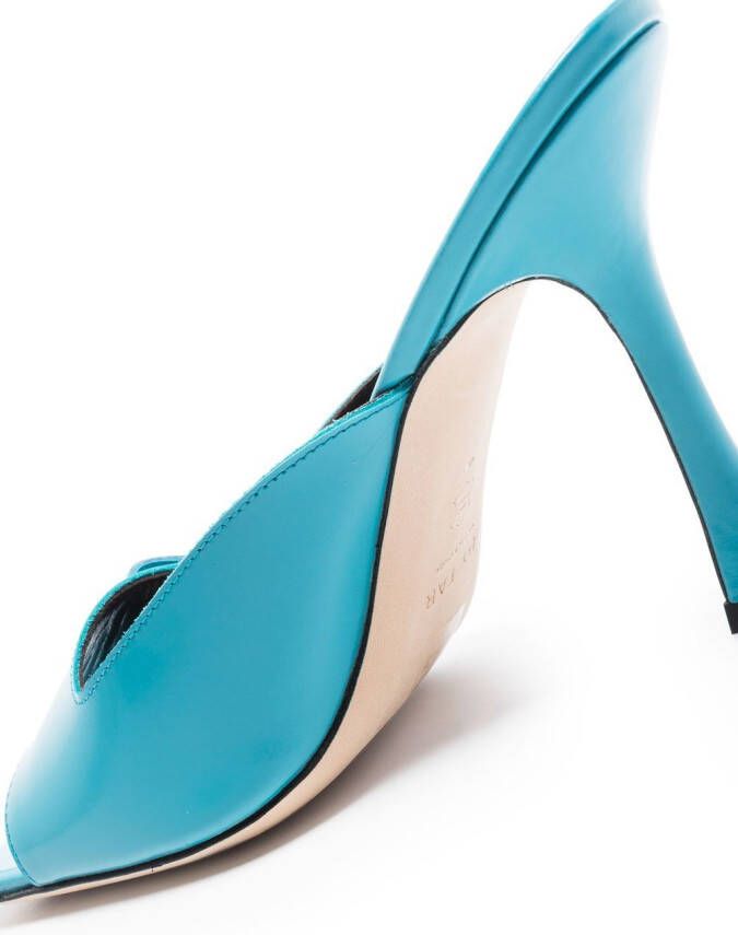 BY FAR Stiletto sandalen met open neus Blauw
