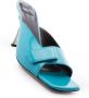 BY FAR Stiletto sandalen met open neus Blauw - Thumbnail 4