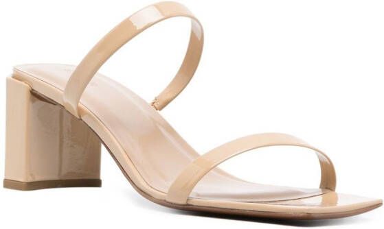 BY FAR Tanya Kraft gelakte sandalen Beige