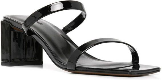 BY FAR Tanya lakleren sandalen Zwart