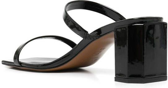 BY FAR Tanya lakleren sandalen Zwart