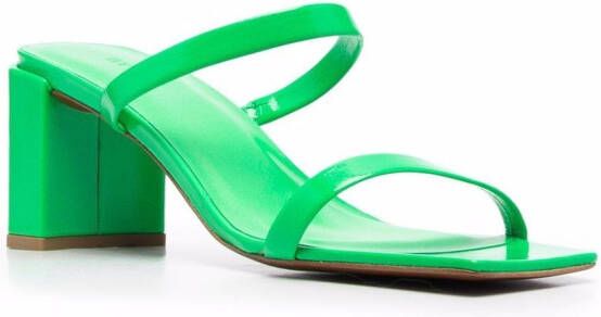 BY FAR Tanya sandalen met vierkante neus Groen