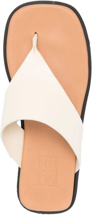 By Malene Birger Leren sandalen Beige