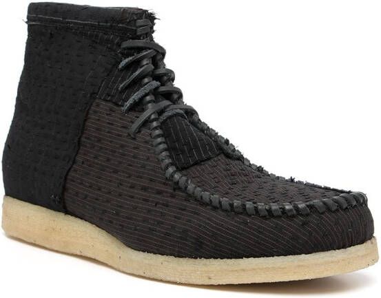 By Walid Desert boots met veters Zwart