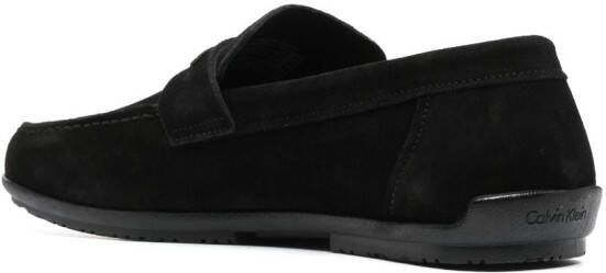 Calvin Klein Suède loafers Zwart