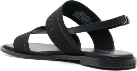 Calvin Klein Leren sandalen Zwart