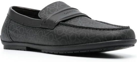 Calvin Klein Loafers met jacquard Zwart