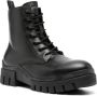 Calvin Klein Jeans Leren combat boots Zwart - Thumbnail 2