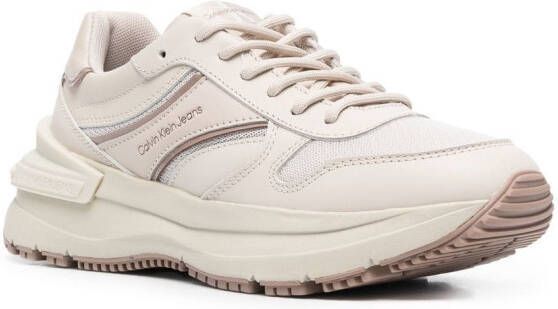 Calvin Klein Jeans Sneakers met logo Beige