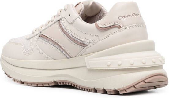 Calvin Klein Jeans Sneakers met logo Beige