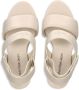 Calvin Klein Jeans 110 mm Sandalen met logobandje en sleehak Beige - Thumbnail 4