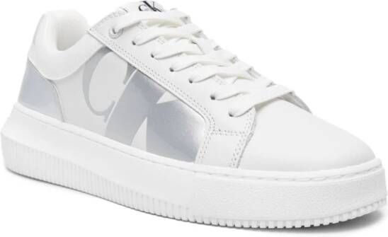 Calvin Klein Jeans Leren sneakers met vlakken Wit