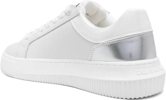 Calvin Klein Jeans Leren sneakers met vlakken Wit