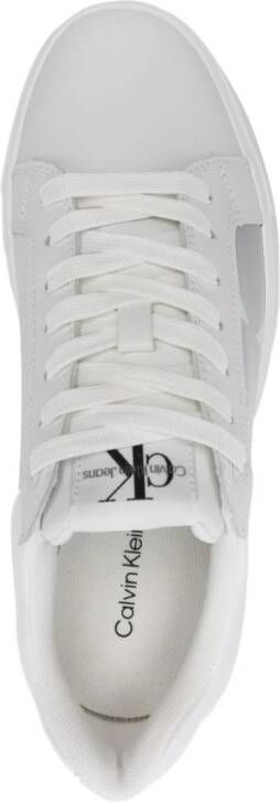 Calvin Klein Jeans Leren sneakers met vlakken Wit